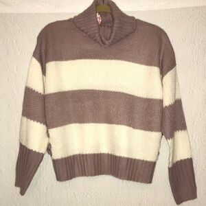 Pink Republic Oversized Turtleneck Chunky Knit Sweater
